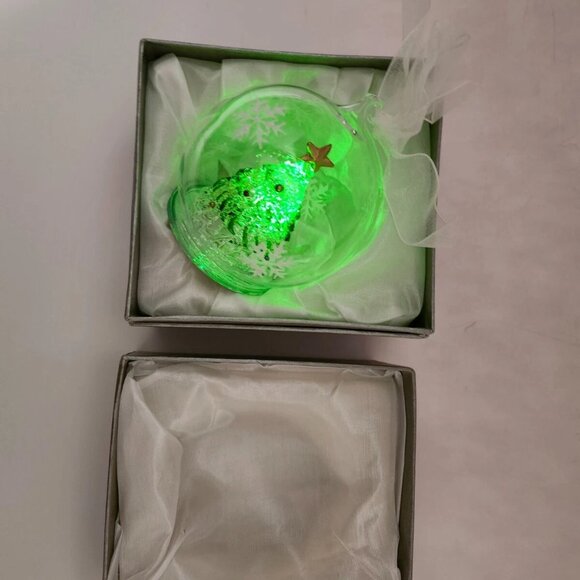Christmas Tree Glass Globe Light Up Multicolor Ornament - Picture 6 of 6